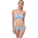 Dinosaur , Cute, Pastel, Twist Bandeau Bikini Set