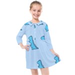 Dinosaur , Cute, Pastel, Kids  Quarter Sleeve Shirt Dress