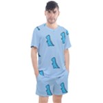 Dinosaur , Cute, Pastel, Men s Mesh T-Shirt and Shorts Set