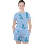 Dinosaur , Cute, Pastel, Women s T-Shirt and Shorts Set