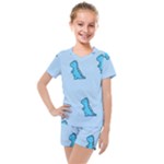 Dinosaur , Cute, Pastel, Kids  Mesh T-Shirt and Shorts Set