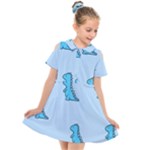 Dinosaur , Cute, Pastel, Kids  Short Sleeve Shirt Dress