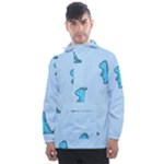 Dinosaur , Cute, Pastel, Men s Front Pocket Pullover Windbreaker