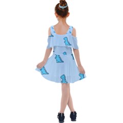 Kids  Shoulder Cutout Chiffon Dress 