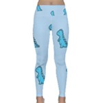 Dinosaur , Cute, Pastel, Lightweight Velour Classic Yoga Leggings