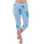 Dinosaur , Cute, Pastel, Lightweight Velour Capri Yoga Leggings