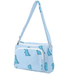 Dinosaur , Cute, Pastel, Front Pocket Crossbody Bag