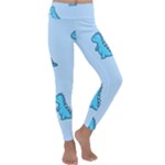 Dinosaur , Cute, Pastel, Kids  Lightweight Velour Classic Yoga Leggings