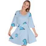 Dinosaur , Cute, Pastel, Velour Kimono Dress