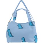 Dinosaur , Cute, Pastel, Double Compartment Shoulder Bag