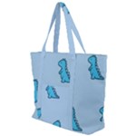 Dinosaur , Cute, Pastel, Zip Up Canvas Bag