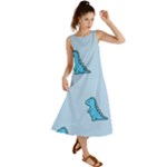 Dinosaur , Cute, Pastel, Summer Maxi Dress