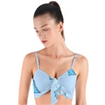 Dinosaur , Cute, Pastel, Woven Tie Front Bralet