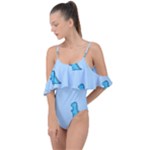 Dinosaur , Cute, Pastel, Drape Piece Swimsuit