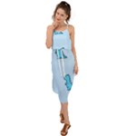 Dinosaur , Cute, Pastel, Waist Tie Cover Up Chiffon Dress