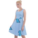 Dinosaur , Cute, Pastel, Knee Length Skater Dress