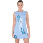 Dinosaur , Cute, Pastel, Lace Up Front Bodycon Dress