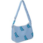 Dinosaur , Cute, Pastel, Zip Up Shoulder Bag