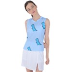 Dinosaur , Cute, Pastel, Women s Sleeveless Sports Top