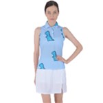 Dinosaur , Cute, Pastel, Women s Sleeveless Polo T-Shirt