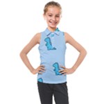 Dinosaur , Cute, Pastel, Kids  Sleeveless Polo T-Shirt