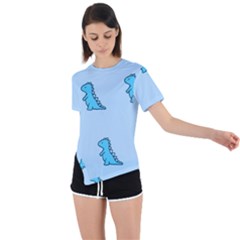 Asymmetrical Short Sleeve Sports T-Shirt 