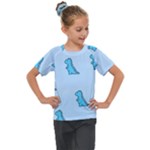 Dinosaur , Cute, Pastel, Kids  Mesh Piece T-Shirt