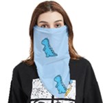 Dinosaur , Cute, Pastel, Face Covering Bandana (Triangle)