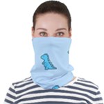 Dinosaur , Cute, Pastel, Face Seamless Bandana (Adult)