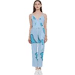 Dinosaur , Cute, Pastel, V-Neck Camisole Jumpsuit