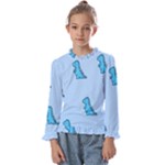 Dinosaur , Cute, Pastel, Kids  Frill Detail T-Shirt