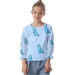 Dinosaur , Cute, Pastel, Kids  Cuff Sleeve Top