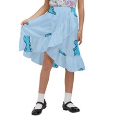 Kids  Ruffle Flared Wrap Midi Skirt 