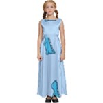 Dinosaur , Cute, Pastel, Kids  Satin Sleeveless Maxi Dress