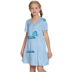 Kids  Short Sleeve Tiered Mini Dress 