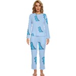 Dinosaur , Cute, Pastel, Womens  Long Sleeve Lightweight Pajamas Set