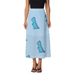 Dinosaur , Cute, Pastel, Classic Midi Chiffon Skirt