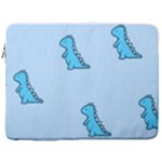 Dinosaur , Cute, Pastel, 17  Vertical Laptop Sleeve Case With Pocket