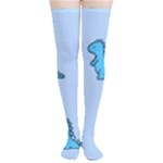 Dinosaur , Cute, Pastel, Thigh High Stockings