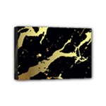 Marble Black, Kiss, Gold, Pretty Mini Canvas 6  x 4  (Stretched)