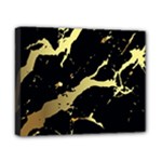 Marble Black, Kiss, Gold, Pretty Canvas 10  x 8  (Stretched)