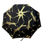 Marble Black, Kiss, Gold, Pretty Folding Umbrellas