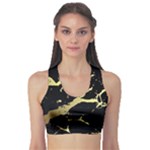 Marble Black, Kiss, Gold, Pretty Fitness Sports Bra