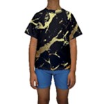 Marble Black, Kiss, Gold, Pretty Kids  Short Sleeve Swimwear