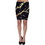 Marble Black, Kiss, Gold, Pretty Bodycon Skirt