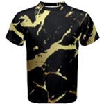 Marble Black, Kiss, Gold, Pretty Men s Cotton T-Shirt