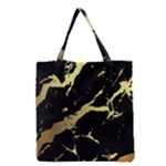 Marble Black, Kiss, Gold, Pretty Grocery Tote Bag