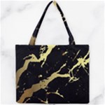 Marble Black, Kiss, Gold, Pretty Mini Tote Bag