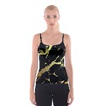 Marble Black, Kiss, Gold, Pretty Spaghetti Strap Top