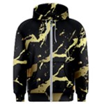 Marble Black, Kiss, Gold, Pretty Men s Zipper Hoodie